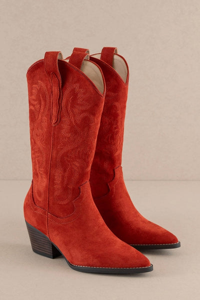 Amaya Red Western Boot