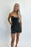 Sawyer Denim Romper Black