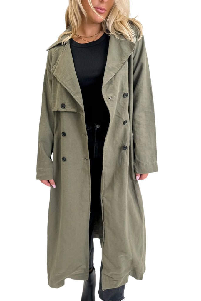 India Trench Coat Olive