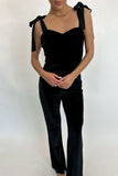 New York Velvet Jumpsuit Black