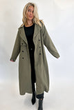 India Trench Coat Olive- FINAL SALE