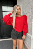 Ruby Balloon Sleeve Sweater