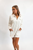 Cream Cargo Romper