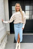 Harvest Stripe Sweater Cream