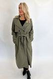 India Trench Coat Olive- FINAL SALE