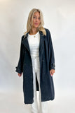 The Dark Denim Trench Coat- FINAL SALE