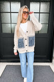 Denim Patch Pocket Cardigan