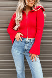 Dalia Full Zip Sweater Red