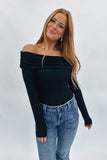 Laney Off Shoulder Top Black