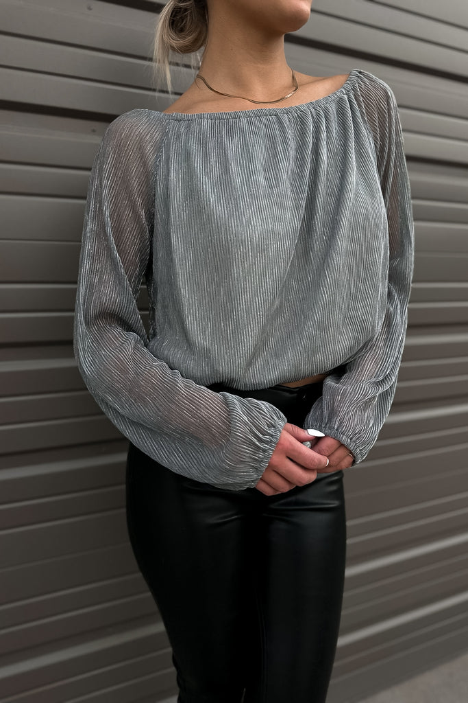 Disco Longsleeve Top Silver