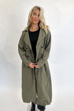 India Trench Coat Olive- FINAL SALE