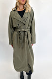 India Trench Coat Olive- FINAL SALE