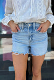 All American Denim Shorts Light Wash