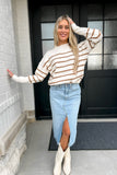 Harvest Stripe Sweater Cream