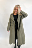 India Trench Coat Olive- FINAL SALE