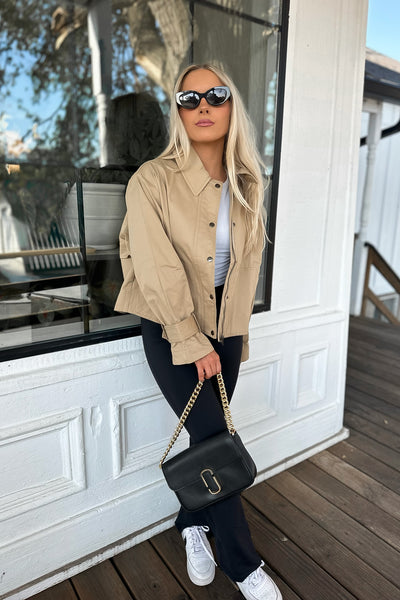 The Cropped Trench Coat Taupe