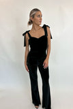 New York Velvet Jumpsuit Black