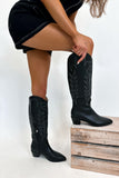 Inlay Western Boot Black