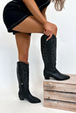 Inlay Western Boot Black