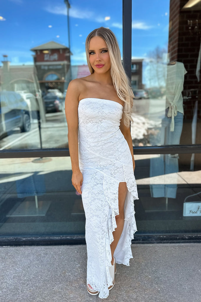 Spring Fever Lace Dress White