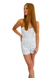 Olivia Stripe Romper White/Blue