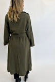 India Trench Coat Olive- FINAL SALE