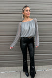 Disco Longsleeve Top Silver