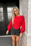 Ruby Balloon Sleeve Sweater