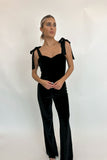 New York Velvet Jumpsuit Black