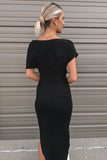 Chicago Knit Maxi Dress Black