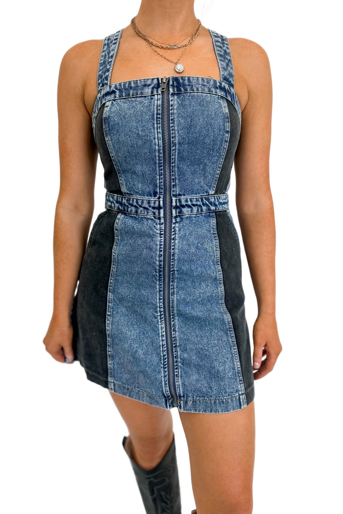 Brooks Denim Zipper Dress