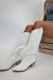 Inlay Western Boot White