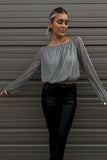 Disco Longsleeve Top Silver