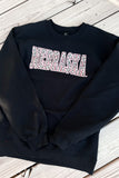 Nebraska Leopard  Crewneck Black