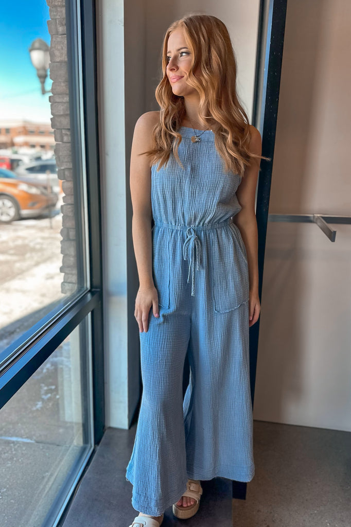 Rodeo Sleeveless Jumpsuit Denim