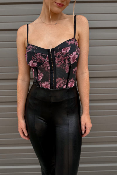 Free People Floral Corset Top