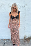 Cheetah & Lace Maxi Dress