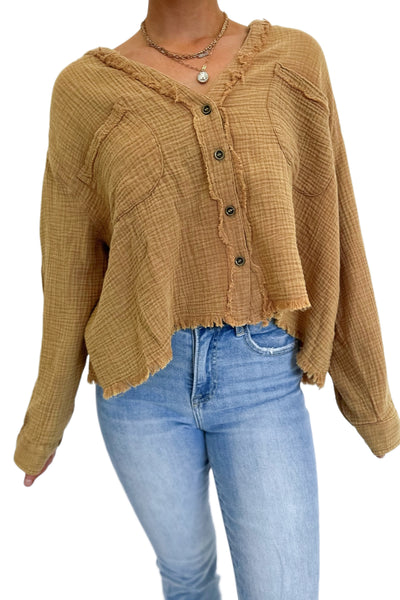 Fall Button Down Top Coco