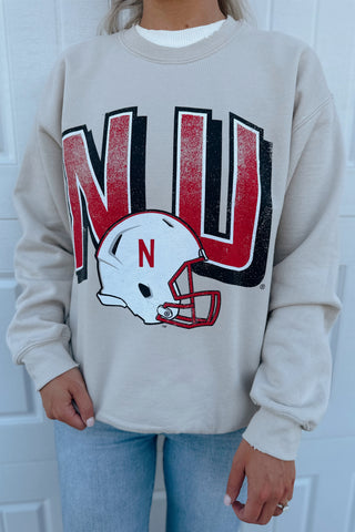 NU Helmet Crewneck Beige