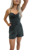 Sawyer Denim Romper Black