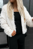 Brielle Crop Fur Coat White