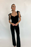 New York Velvet Jumpsuit Black