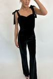 New York Velvet Jumpsuit Black