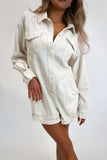 Cream Cargo Romper