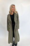 India Trench Coat Olive- FINAL SALE