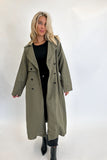 India Trench Coat Olive- FINAL SALE