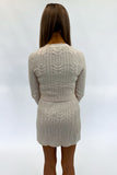 Vail Cable Knit Cardigan & Skirt Set Cream