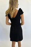 Downtown Bow Sleeve Dress Black