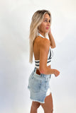 Beck Black & White Halter Top - FINAL SALE