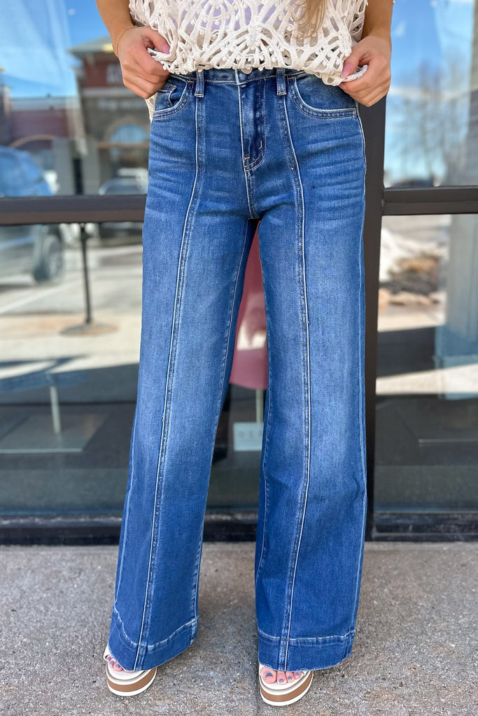 Blue Moon Wide Denim Jeans